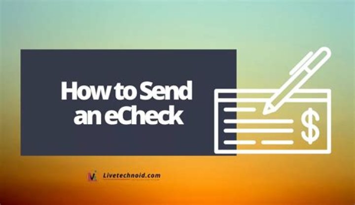 Can I send an eCheck from my bank?