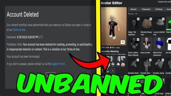 How do I get my Roblox account unbanned 2021?