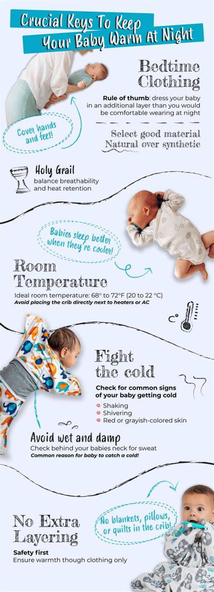 How do I know if my baby is cold at night?