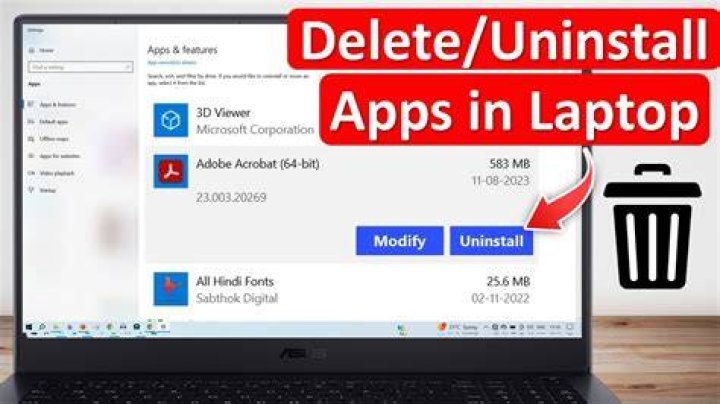 How do I Uninstall an app on my HP laptop?