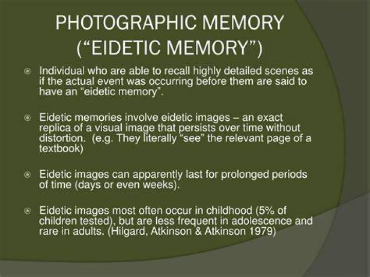How do you know if you have an eidetic memory?