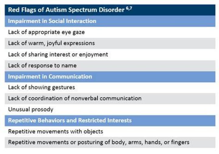 What are red flags for autism?