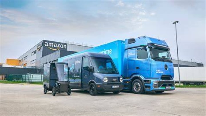 What company is making the electric trucks for Amazon?
