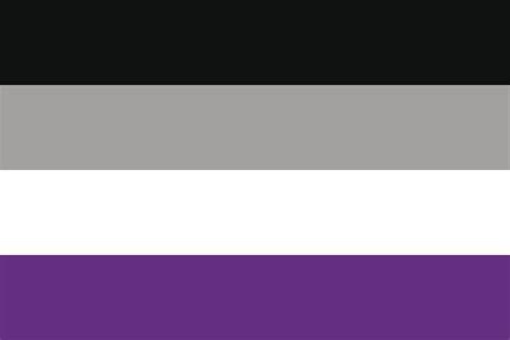 What does a purple black and white flag mean?