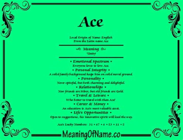 What does ACE mean in fraternity?