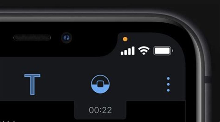 What is an orange dot on iPhone?