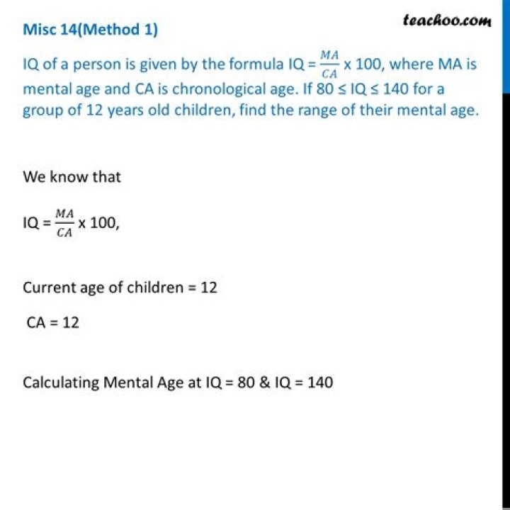 What is the formula of IQ?