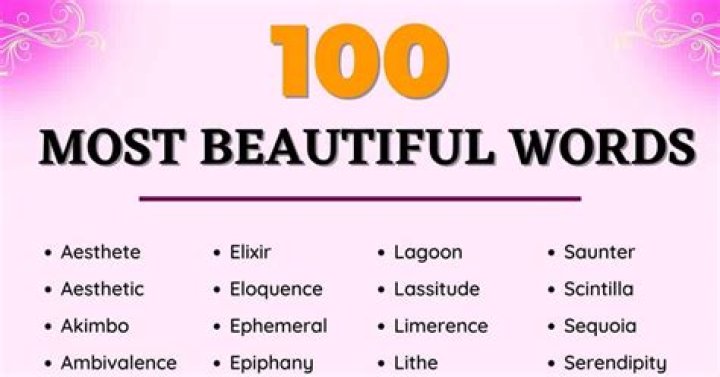 What is the prettiest word in the English language?