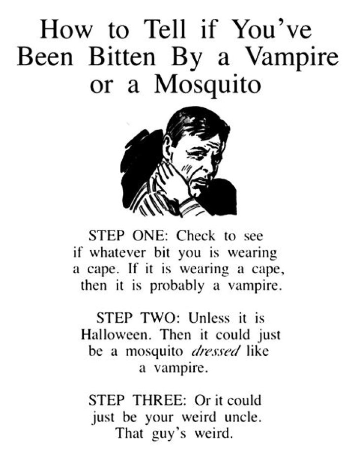 What to do if you've been bitten by a vampire?